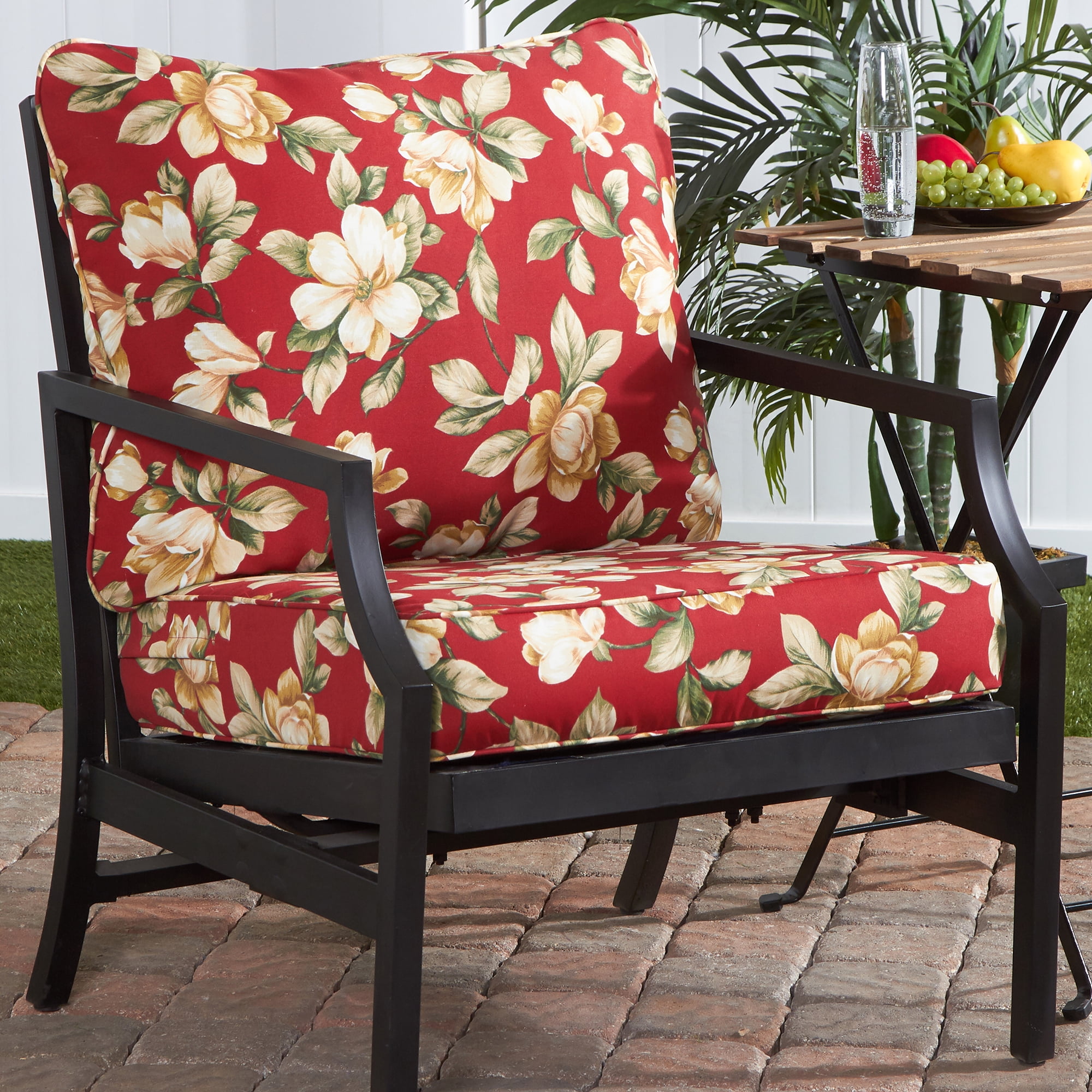 Roma Floral Outdoor 2-pc Deep Seat Cushion Set - Walmart.com