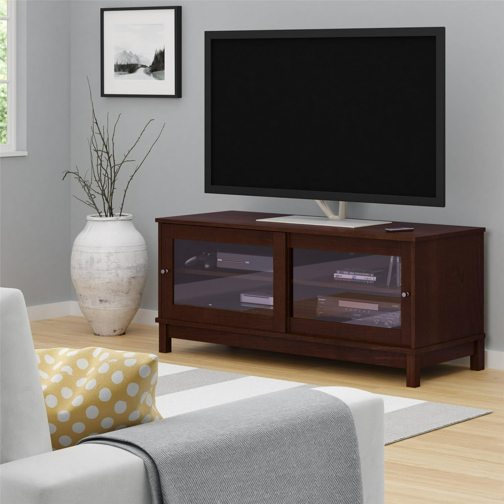 Mainstays TV Stand for TVs up to 55", Multiple Finishes Resort Cherry