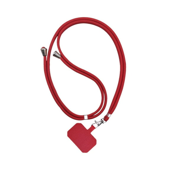 QHUDLV Universal Crossbody Lanyard with Adjustable Nylon Strap for Smartphones (Black)