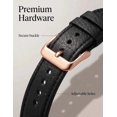 thumbnail image 5 of Wearlizer Leather Band Compatible with Samsung Samsung Galaxy Watch 9/8 40mm 44mm/ 8 Classic 46mm Band Women, Handwoven Braided Genuine Leather Soft Thin Wristband, 5 of 7