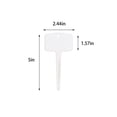 thumbnail image 3 of Zzbeans T-Type Labels, Plastic Garden Tags for Outdoor Plants, Reusable Identification Stakes, Thick Gardening Signs for DIY Herb Vegetable Flower Pots Beds, White, 3 of 7