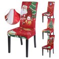 thumbnail image 1 of Funda para silla de comedor navideña, 4 piezas, funda protectora elástica para silla navideña, funda para silla de comedor, decoración navideña, fiesta navideña, 1 of 5