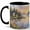 Black, variant on Lakeside Cottage 11oz Ceramic Mug, Sunrise Cabin Landscape Art