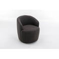 thumbnail image 5 of Sherpa Teddy Accent Swivel Round with Ergonomic Back, Dark Gray Upholstered Lounge Single Sofa Chair, 5 of 7