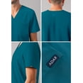 thumbnail image 4 of Adar Addition Scrubs For Men - Classic V-Neck Scrub Top - A6006 - Caribbean Blue - L, 4 of 7