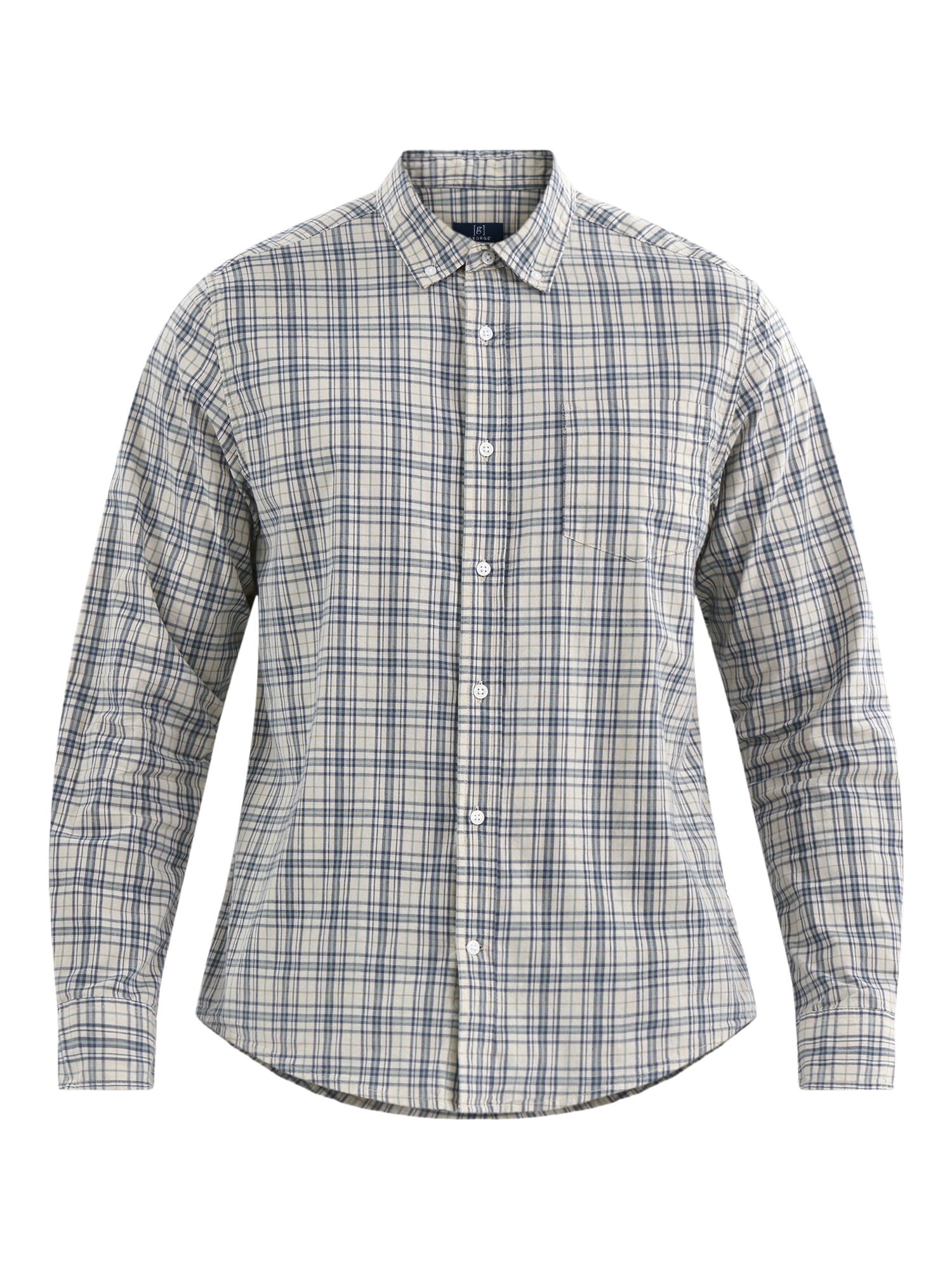 George Men's & Big Men's Classic Fit Poplin Shirt with Long Sleeves, Sizes S-3XL