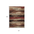 thumbnail image 3 of HomeRoots 612532 10 x 14 ft. Brown, Beige & Burgundy Abstract Washable Indoor & Outdoor Rectangle Area Rug, 3 of 5