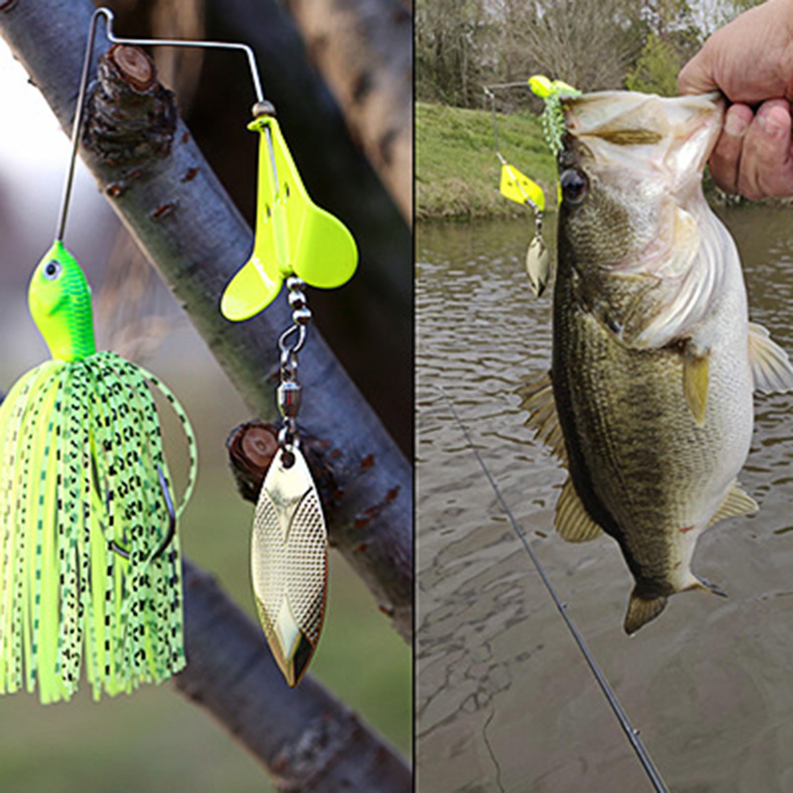Fishing Jig Double Willow Blade Attractive Metal Easy to Carry