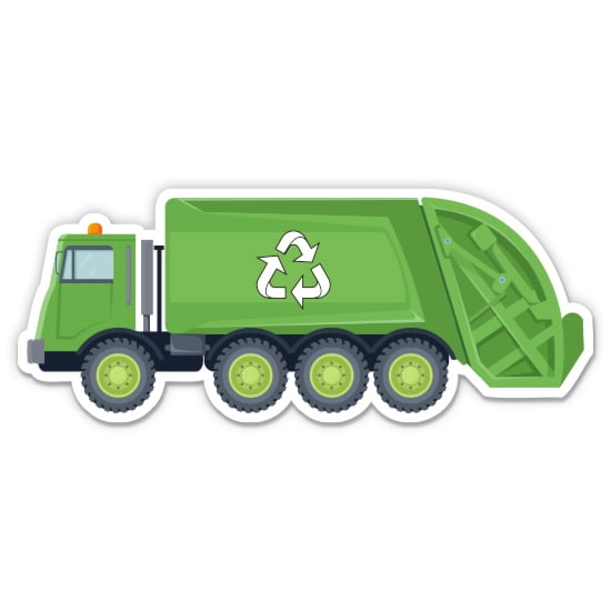 Recycling Truck Recycle - 3" Vinyl Sticker - For Car Laptop Water Bottle Phone - Waterproof Decal