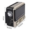 thumbnail image 2 of Radio AM/FM con Bluetooth, recargable, compatible con TF/USB, perilla de sintonización grande para diversión en interiores y exteriores, radio solar retro, 2 of 7