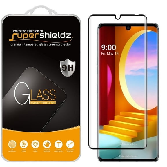 (2-Pack) Supershieldz Designed for LG Velvet / Velvet 5G UW Tempered Glass Screen Protector, Anti-Scratch, Bubble Free (Black Frame)