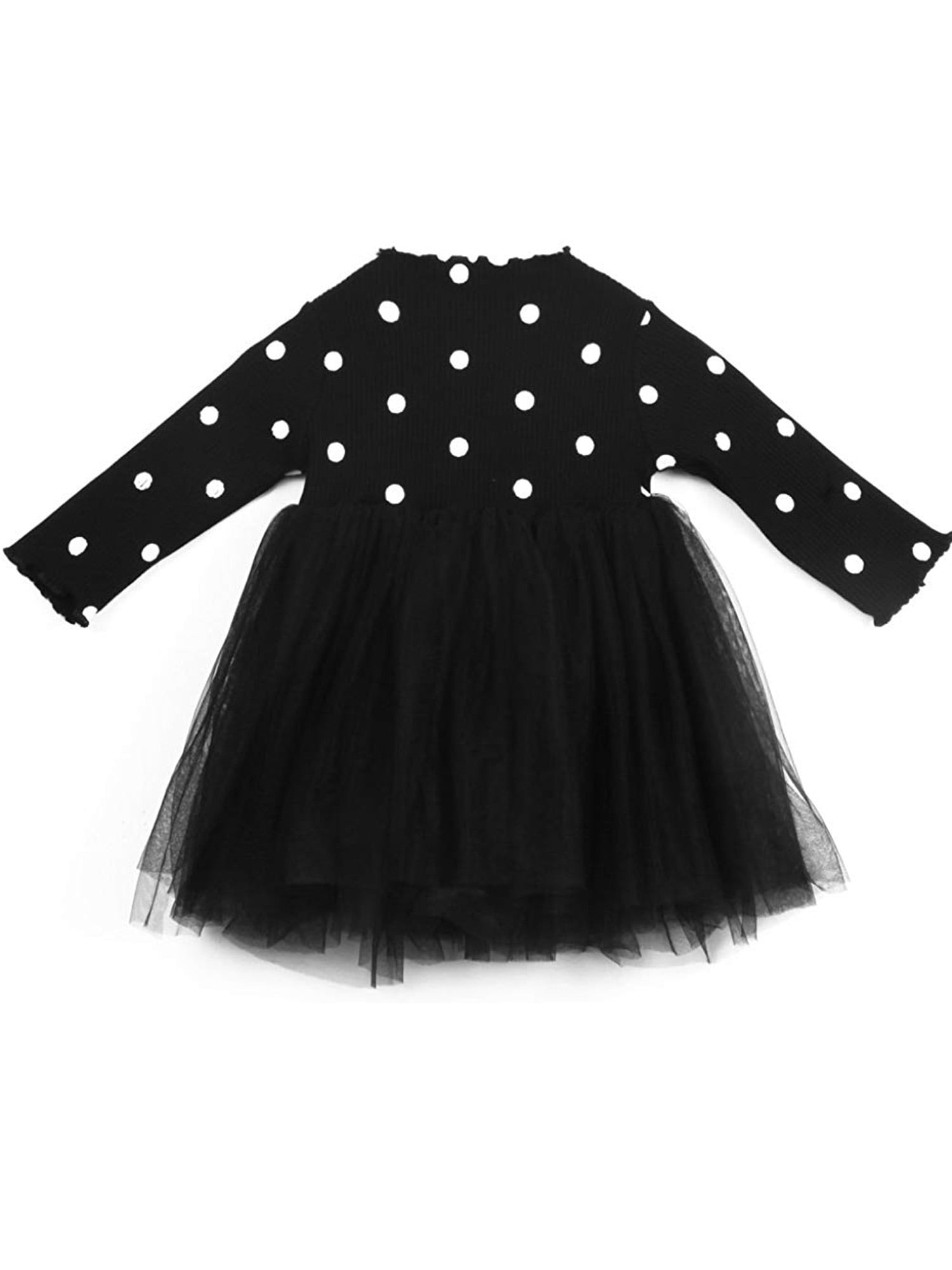 Toddler Baby Girl Floral Long Sleeve Party Yarn Gauze Princess Tutu Dresses Outfit Clothes 