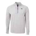thumbnail image 2 of Men's Cutter & Buck Heather Gray Baltimore Ravens Big & Tall Adapt Eco Raglan Quarter-Zip Jacket, 2 of 3