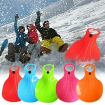 XiYing Portable Abs Plastic Snow Sled for Winter Sports, 51X35Cm Sledding Board with Large Handle for Snow Grass Sand Sliding, Includes 1 Sled