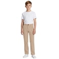 thumbnail image 2 of Kureaily Girls And Boys Zipper Style Pants Kids Dress Pants High Stretchy With Pockets Size 5 16 Years/ 5-6 Years/ Little Kid (Yellow), 2 of 5