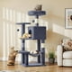 thumbnail image 4 of EDX Torre Cat Tree de 44" para Gatos de Interior, Torre de Escalada Duradera de Varios Niveles, Casa para Mascotas con Rascador de Sisal Natural, Condominio Acogedor, Plataforma Extendida, Juguete para Gatitos y Hamaca, Gris Oscuro, 4 of 7