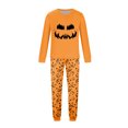 thumbnail image 5 of Halloween Family Pajamas Matching Set - 2 piece Pumpkin Face Print Long Sleeve Top & Pants Outfit,Casual Matching Family Halloween Pajamas for Xmas Celebration & Photos for S Pjs, 5 of 5