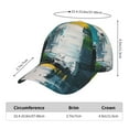 thumbnail image 2 of Rateoe Abstract Brushstrokes Green Blue Pattern Men’s Baseball Cap – Adjustable Curved Brim Hat, Soft Cotton Sports Cap for Outdoor, Casual, and Everyday Wear, Comfortable & Breathable, 2 of 6