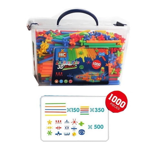 Huachi HC Straw Building Blocks Match Varieties Match Games Parent-Child Interactive Educational Toys Space Thinking Training
