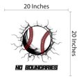 thumbnail image 4 of Sports Wall Decals for Boys Bedroom - Fast Baseball Cracking the Wall DIY & Creativity Boy Girl Bedroom Wall Sticker - Size: 20 In x 20 In, 4 of 4