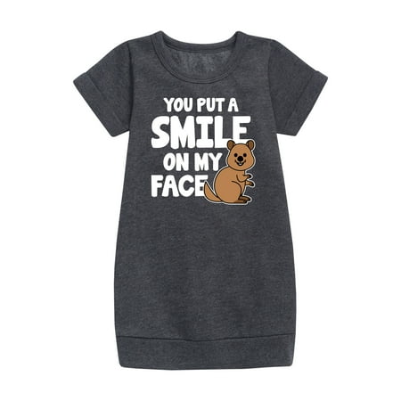 

Instant Message - You Put A Smile On My Face - Toddler & Youth Girls Fleece Dress