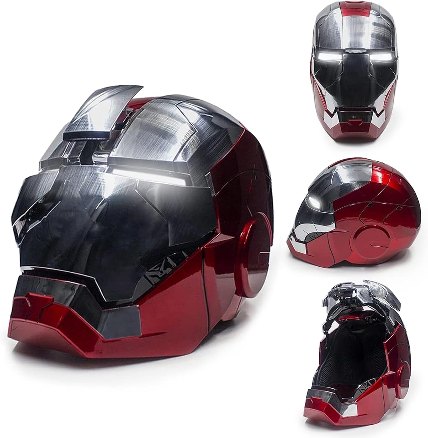 iron man electronic helmet walmart Iron-Man MK50 Cosplay Helmet, VoiceTouch Control with LED Eyes Available while supplies last Guvpev Superhero MK 5 1:1
