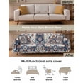 thumbnail image 3 of Boho Floral Sofa Covers for 3 Cushion Couch, Washable Sectional & L Shape Couch Covers for Dogs/Cat/Kid, Shabby Chic Mandala Oriental Farmhouse Non Slip Sofa Slipcover Tassel Futon Cover 71''x150'', 3 of 8