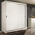 thumbnail image 2 of Ropero Closet Madesa Dallas 2 Puertas Corredizas 2 Cajones con Pies Blanco, 2 of 5