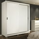 thumbnail image 2 of Ropero Closet Madesa Dallas 2 Puertas Corredizas 2 Cajones con Pies Blanco, 2 of 5