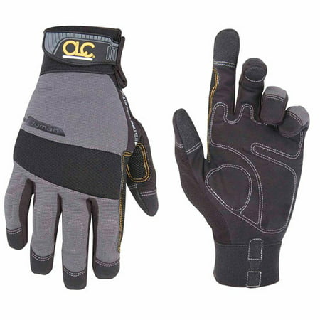 Custom Leathercraft Black and Gray Large Handyman (Best Extreme Cold Work Gloves)