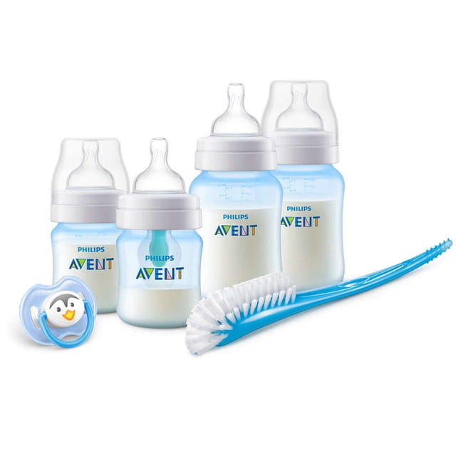 Set Recién Nacido Avent Clásico con Válvula Anticólicos Azul