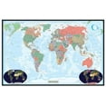thumbnail image 2 of Swiftmaps 24" x 36" World Decorator Laminated Wall Map Poster Mural, 2 of 4