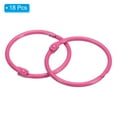 thumbnail image 3 of Unique Bargains 45mm Loose Leaf Binder Rings, 18 Pack 3mm Metal Flash Card Book Binding Rings for Key Chain Card Scrapbooks, Pink, 3 of 7