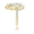 thumbnail image 3 of Angara Lab Grown Diamond Halo Engagement Ring for Women in 14K Yellow Gold - April Birthstone Jewelry | 3.6ct Lab Created Diamond Ring (Ring Size - 9), 3 of 8