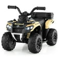thumbnail image 1 of Costway 6V Toddler Ride On Electric Car ATV with Lights & Music & USB Port Storage Box Toy Car Khaki, 1 of 10