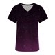 thumbnail image 4 of Camiseta de manga corta con cuello en V y estampado de mujer con estilo Blusa suelta con estampado OAVQHLG3B Store  lin121212, 4 of 5