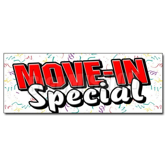 24" MOVE-IN-SPECIAL DECAL sticker apartment rental rent storage  rent home