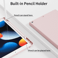 thumbnail image 6 of DWPSG iPad 5th/6th Generation 9.7 Case 2018/2017 with Pencil Holder, Thin Lightweight Smart Protective Stand Cover, Auto Wake Up/Sleep for iPad 9.7 Inch Model A1822/A1823/A1893/A1954,Pink, 6 of 8