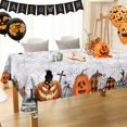 thumbnail image 3 of Halloween Tablecloth, Halloween Table Cloth Rectangle 60x84 inch, Jack Fabric Kitchen Table Decorations for Dinner,Parties, 3 of 6