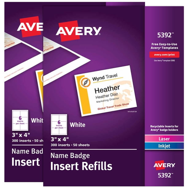 Adhesivos de identificación Avery 35392, 3 x 4 cm, color blanco, 600 unidades