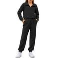 thumbnail image 6 of Arshiner Girls 2 Piece Outfits Sweatsuit Set Half Zip Lapel Collar Long Sleeve Sweatshirt Sweatpant Tracksuit Sets, 6 of 7