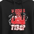 thumbnail image 3 of Disney - Wheres The Fire - Juniors Cropped Pullover Hoodie, 3 of 5