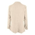 thumbnail image 5 of XFLWAM Women's Corduroy Elegant Work Blazers Jackets Retro Open Front Cardigan Plus Size Long Sleeve Business Coat Beige XL, 5 of 5
