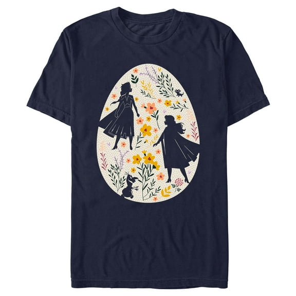 Men's Frozen Easter Egg Silhouettes Graphic Tee Navy Blue Medium