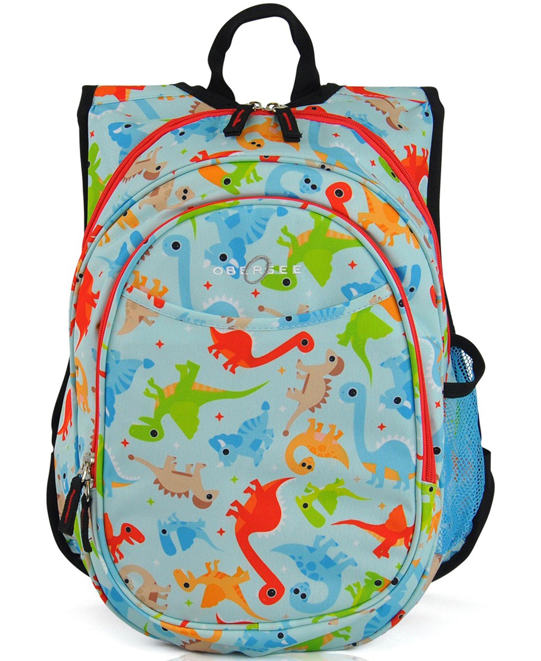 O3KCBP018 Obersee Mini Preschool All-in-One Backpack for Toddlers and Kids with integrated Insulated Cooler | Dinosaur - image 1 of 5