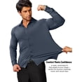 thumbnail image 2 of COOFANDY Men's Stretch Business Dress Shirts Long Sleeve Wrinkle Free Dress Shirt, 2 of 6