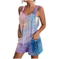 thumbnail image 1 of Trajes de Mujer Casual, Verano Impreso Cremallera Correa de Camisola Traje Corto Hecho de 90% Poliéster 10% Spandex, Trajes Cortos para Mujeres, 1 of 5