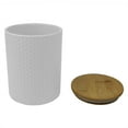 thumbnail image 2 of Home Basics Honeycomb Medium Ceramic Canister, White, 2 of 5