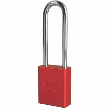 American Lock Red Padlock - American Lock 045-A1107KAMKRED Red Anodized Aluminum Safety Padlock, 1.5 in.