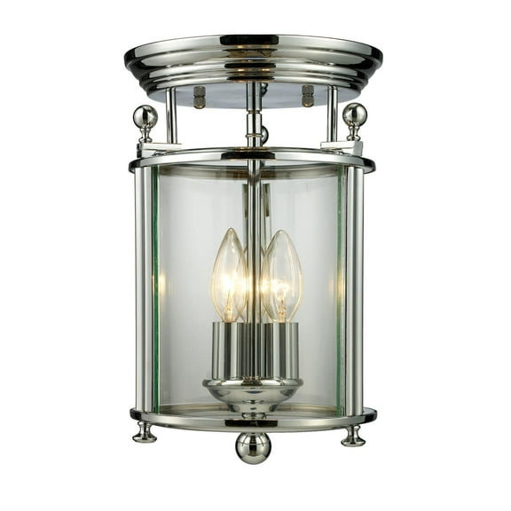 Z-Lite 134F Wyndham 3 Light Flushmount Ceiling Fixture - Chrome